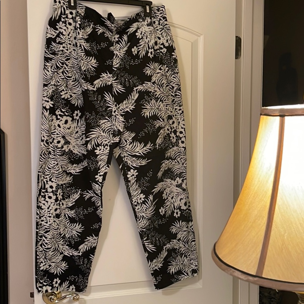 Tropical print pants